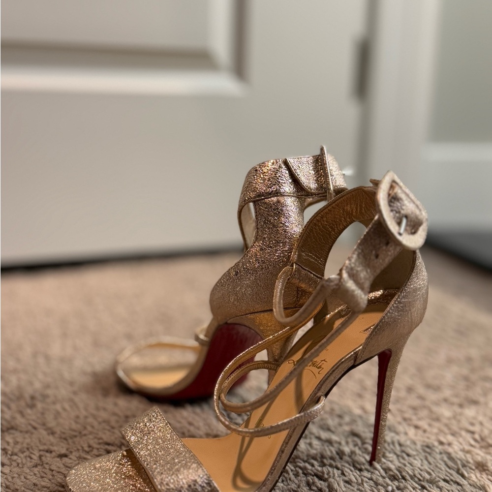 Elegant Rose Gold High Heel Sandals